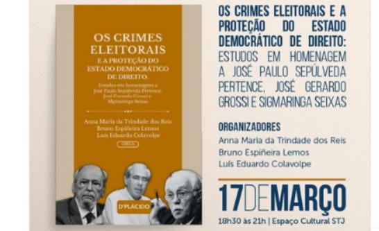 Livro sobre crimes eleitorais com homenagem a juristas brasileiros